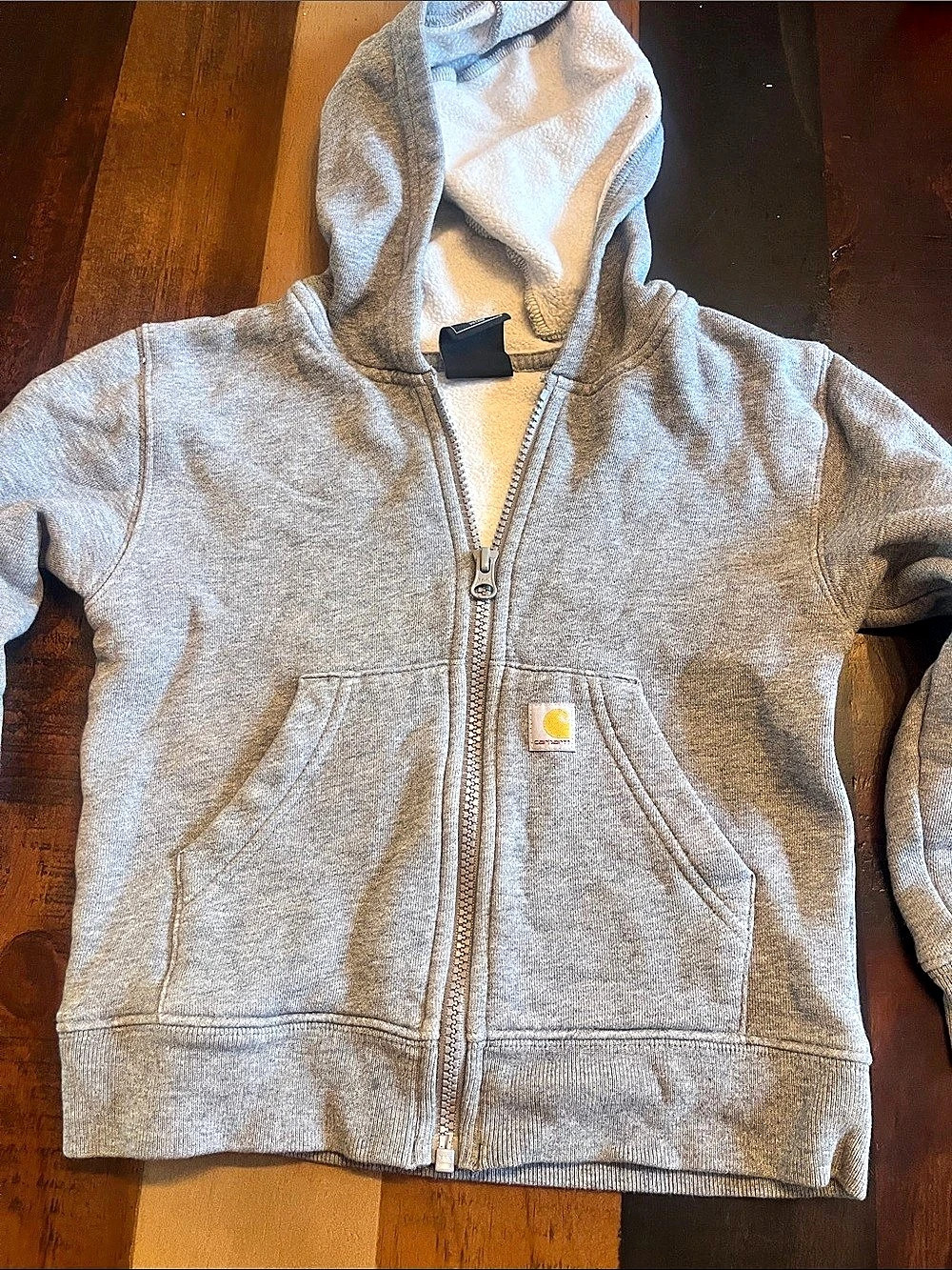 Carhartt Kids Full-Zip Hooded Sweatshirt Boys 4T Gray